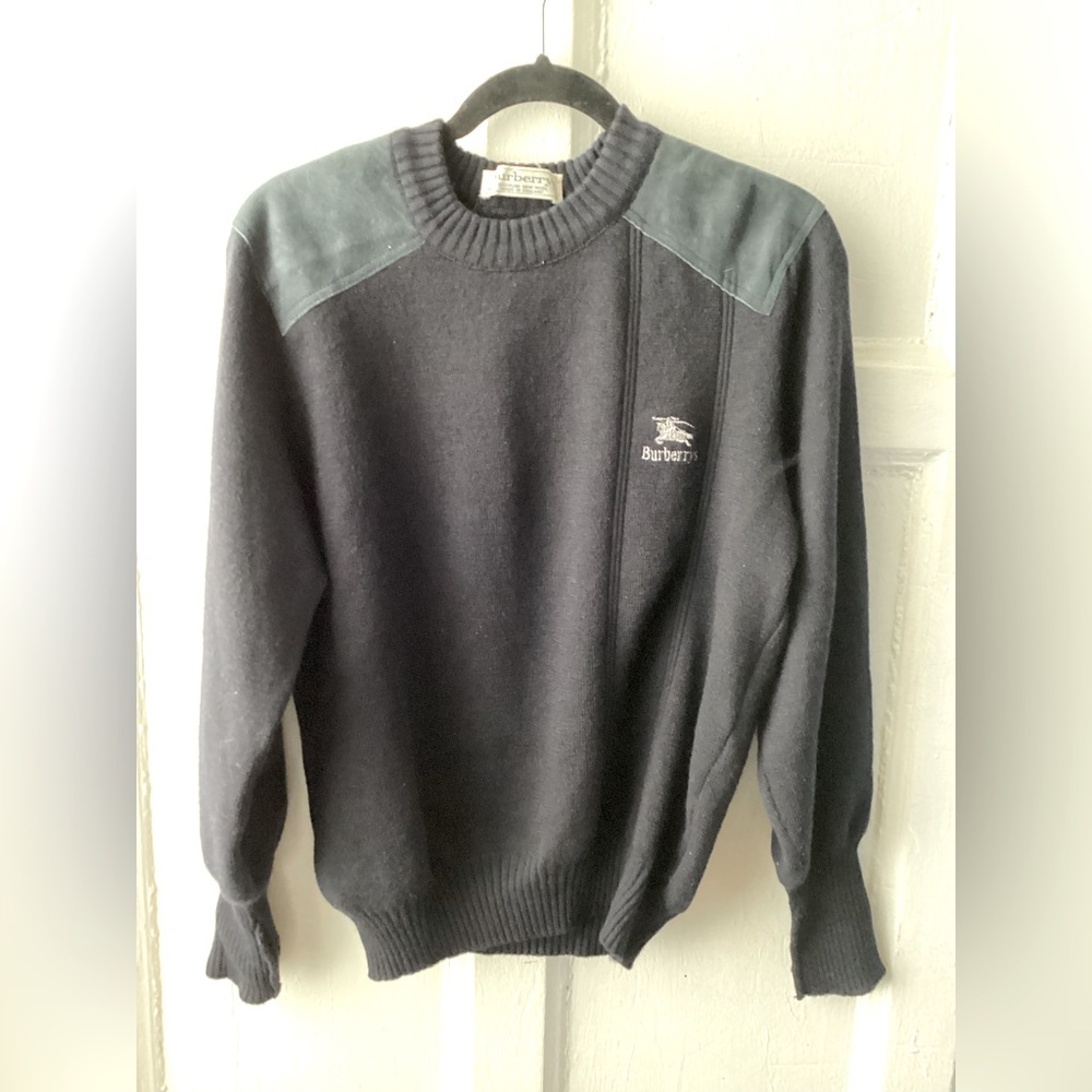 Vintage Burberry Man’s Sweater With Patches